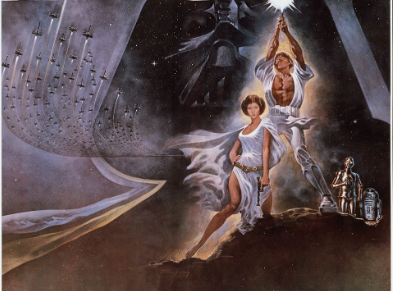 “Star Wars: Episode IV — A New Hope" Poster. 
Jung, Tom, Star Wars, 1977, https://www.starwars.com/films/star-wars-episode-iv-a-new-hope